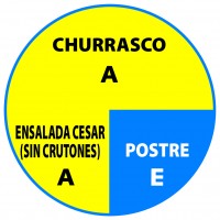 Churrasco Ensalada Cesar Postre